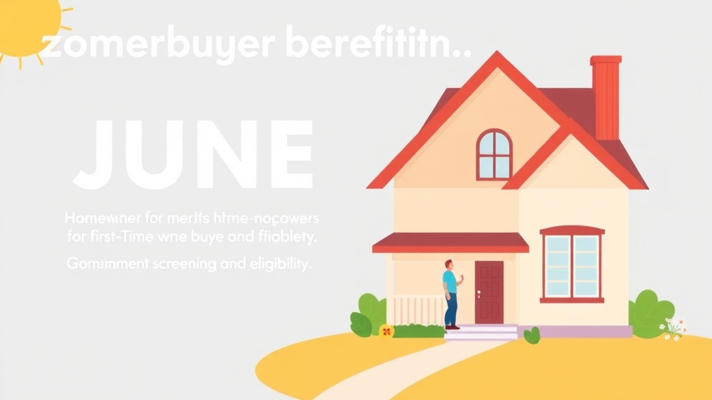 A professional illustration depicting june Homeownership Month: First-Time Buyer Benefits