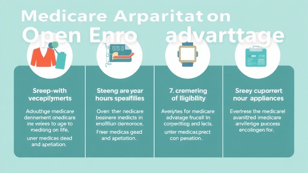 Process flow illustration for putting medicare Advantage Open Enrollment Period Guide into action