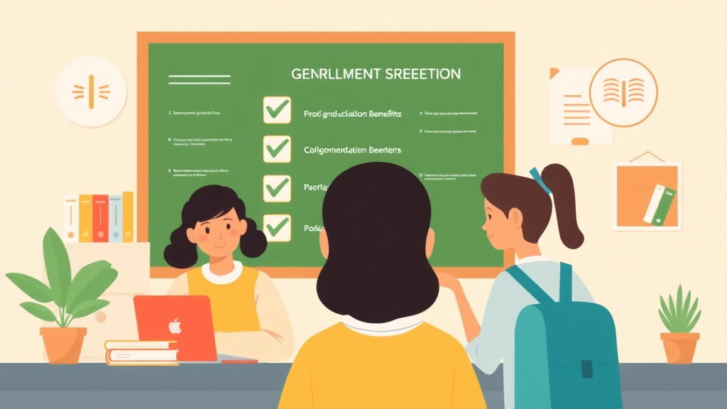 Illustration breaking down the fundamentals of school Enrollment Benefits Checklist: Every Program for Students