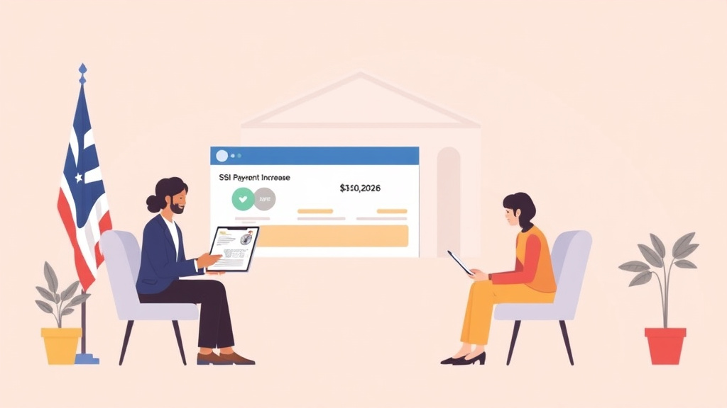 Clear illustration of SSI Payment Increase 2026: New Maximum Federal Benefit with supporting details