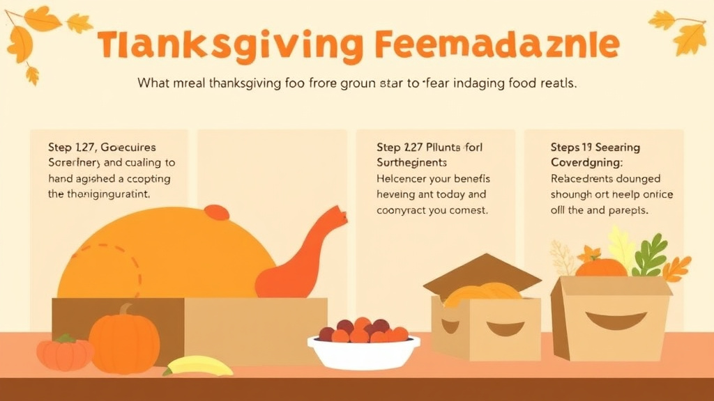 Practical checklist visual for thanksgiving Food Assistance Guide: Free Meals and Food Boxes