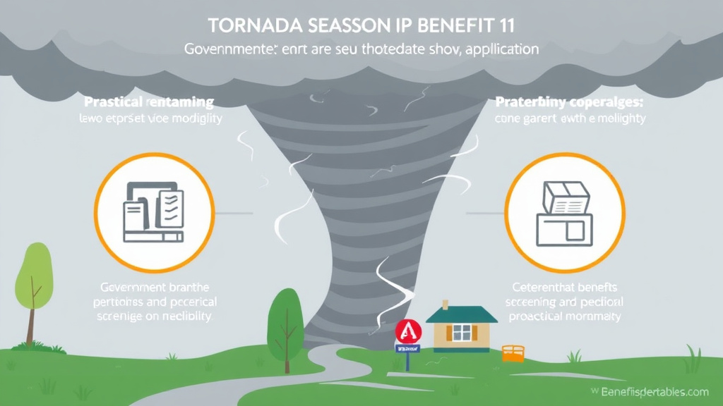 Process flow illustration for putting tornado Season Benefit Guide: Emergency Preparation into action