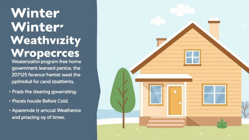 Step-by-step visual guide for implementing winter Weatherization Programs: Free Home Upgrades Before Cold
