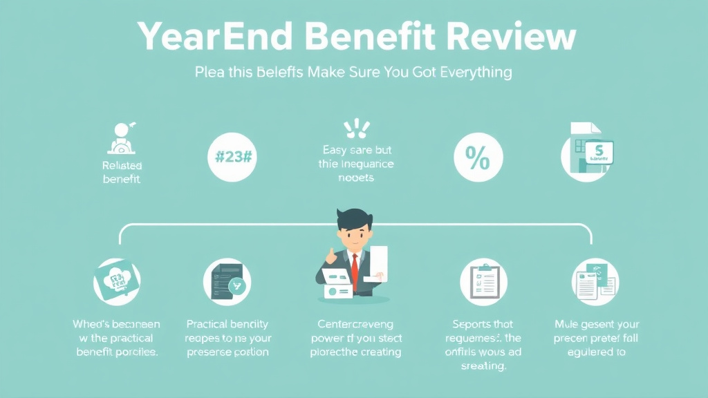 Action-oriented illustration showing how to apply year-End Benefit Review: Make Sure You Got Everything