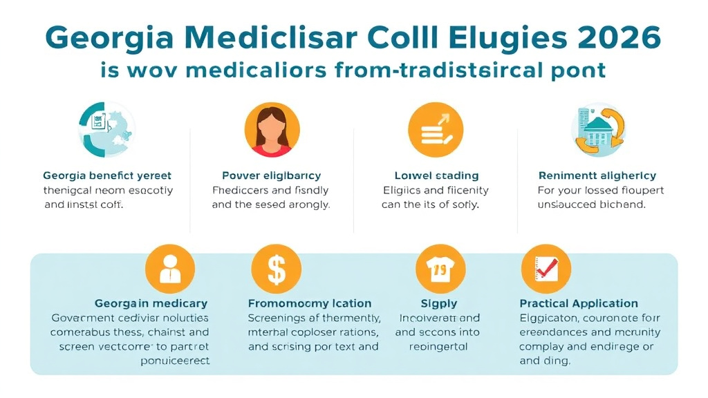 Action-oriented illustration showing how to apply georgia Medicaid Eligibility 2026: Income Limits and How to Apply