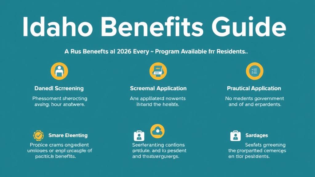 Practical checklist visual for idaho Benefits Guide 2026: Every Program Available to Residents