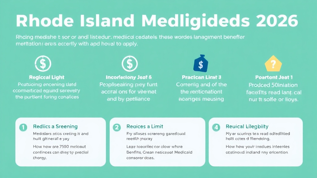 Action-oriented illustration showing how to apply rhode Island Medicaid Eligibility 2026: Income Limits and How to Apply
